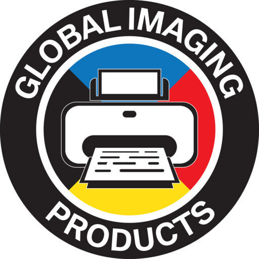 Logotipo circular oficial de Global Imaging Products, SRL, utilizado como ícono del sitio (favicon) para el Centro de Servicio Autorizado Epson en Santo Domingo Este.
